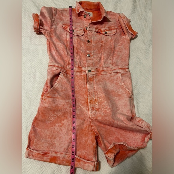 Lee Union-Alls Vintage Modern Persimmon Acid Wash Shorts Size Medium - Picture 6 of 8